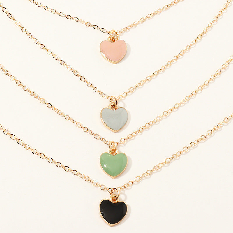 Wholesale Children's Heart Clavicle Alloy Chain Set of 4 Baby Supplies